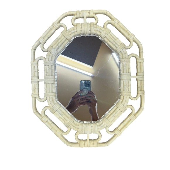 1986 Vintage Faux Bamboo Mirror Butterfly Shelf Set Homco Cottagecore Retro Boho - Picture 3 of 14